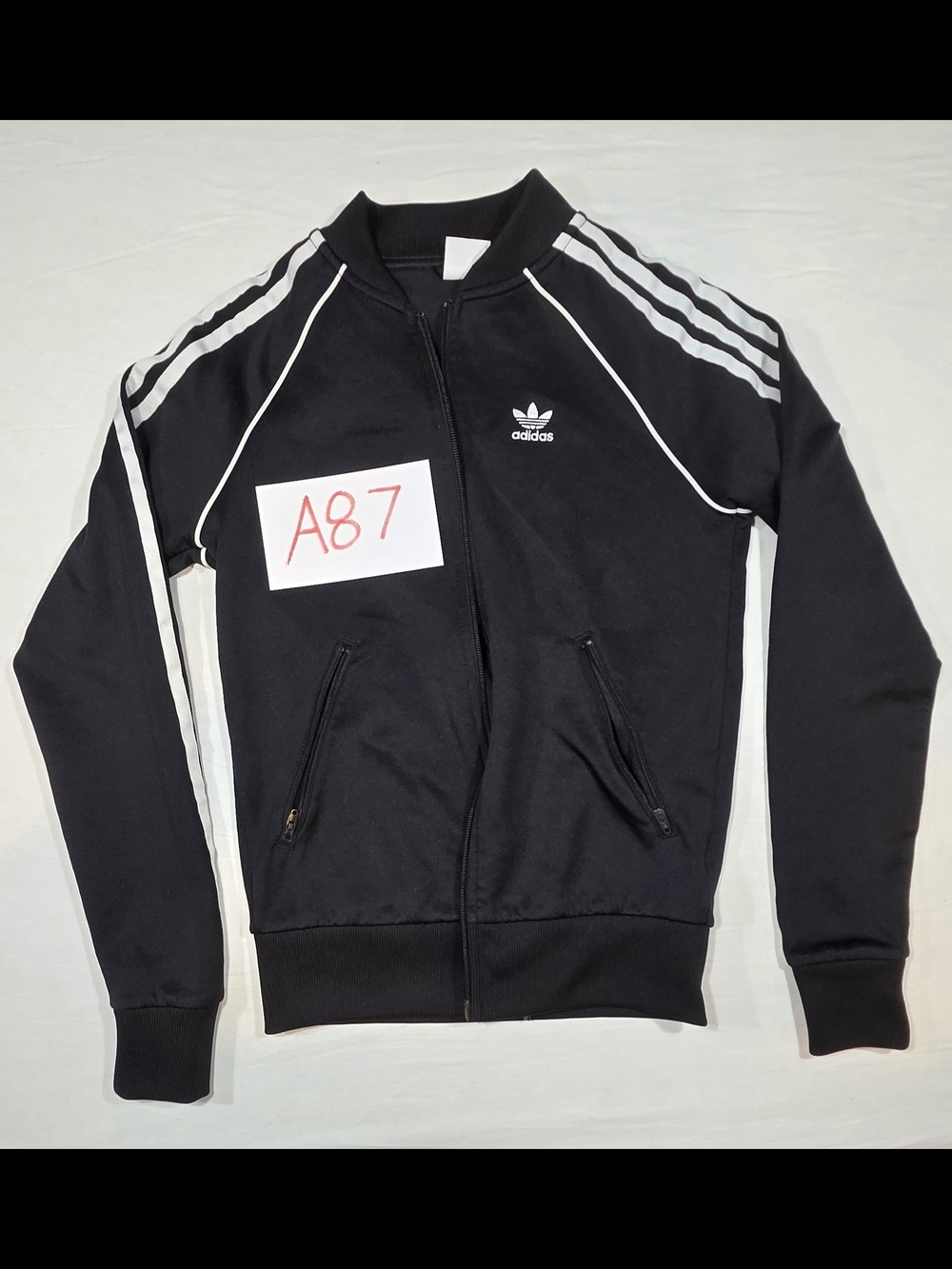 adidas Black Crewneck Sweatshirt with Trefoil Logo